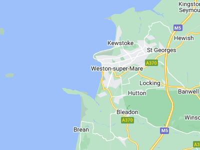Weston super Mare, Cornwall map