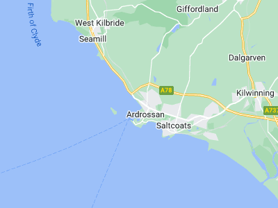 Ardrossan, Cornwall map