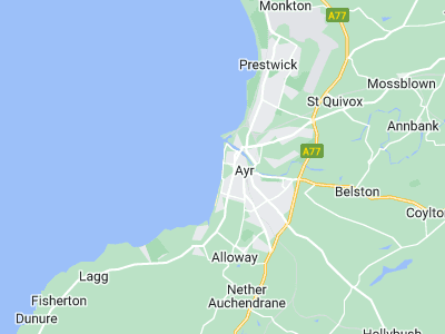 Ayr, Cornwall map