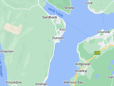 Dunoon, Cornwall map