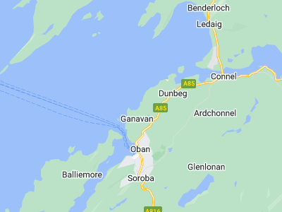 Oban, Cornwall map