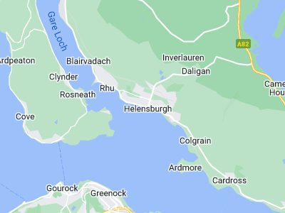 Helensburgh, Cornwall map