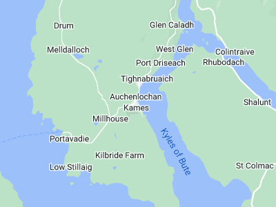 Tighnabruaich, Cornwall map