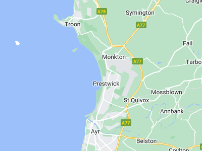 Ayr, Cornwall map