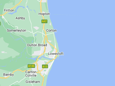 Lowestoft, Cornwall map