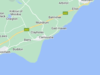 Carnoustie, Cornwall map