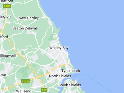 Whitley Bay, Cornwall map