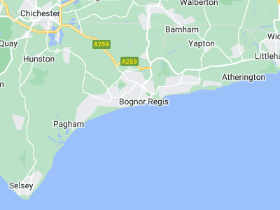 Bognor Regis, Cornwall map