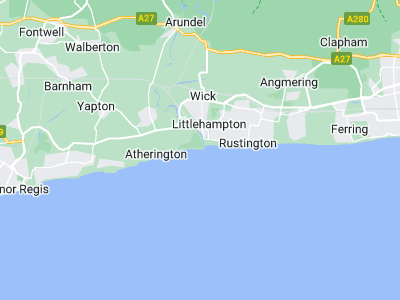 Littlehampton, Cornwall map