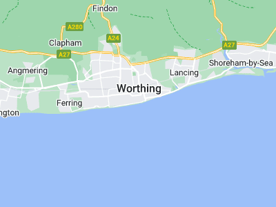 Worthing, Cornwall map