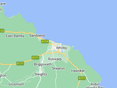 Whitby, Cornwall map
